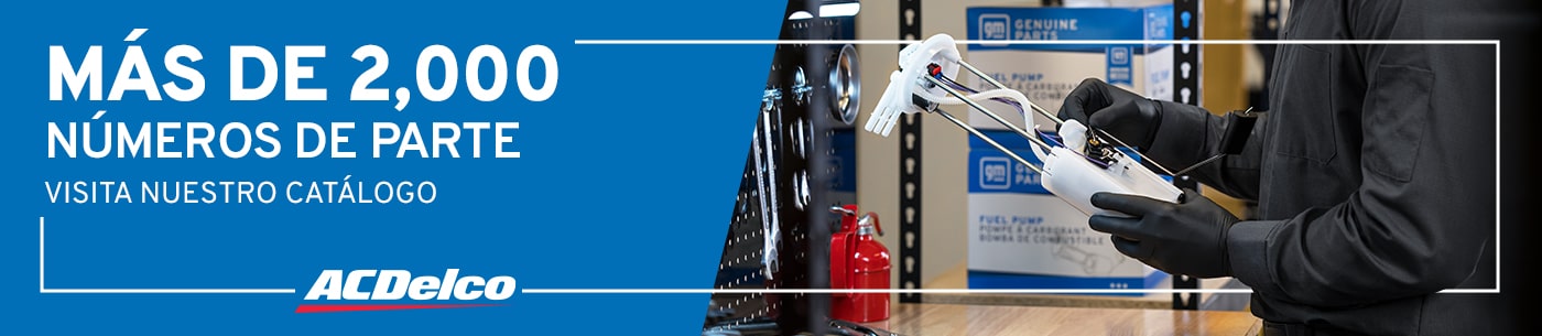 ACDelco México, con más de 2000 números de parte visita nuestro catálogo, banner página de inicio