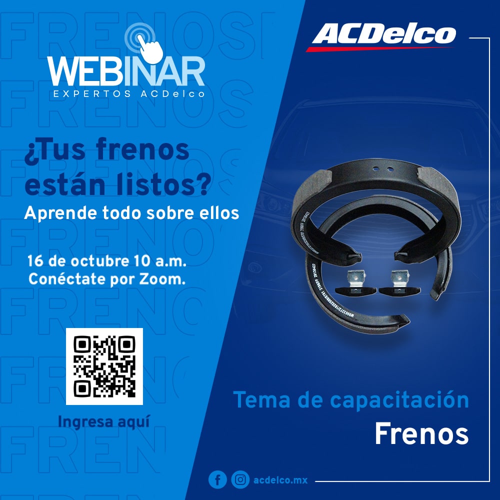 ACDelco México, banner webinar con expertos página de inicio